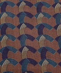 Arcuri geometric patterned wool scarf, brown