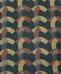 Arcuri geometric patterned wool scarf, green