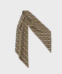 Arcuri ascot in seta quadro obliquo, marrone