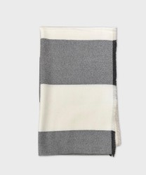 Arcuri two-tone wool scarf, grey