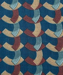 Arcuri geometric patterned wool scarf, teal