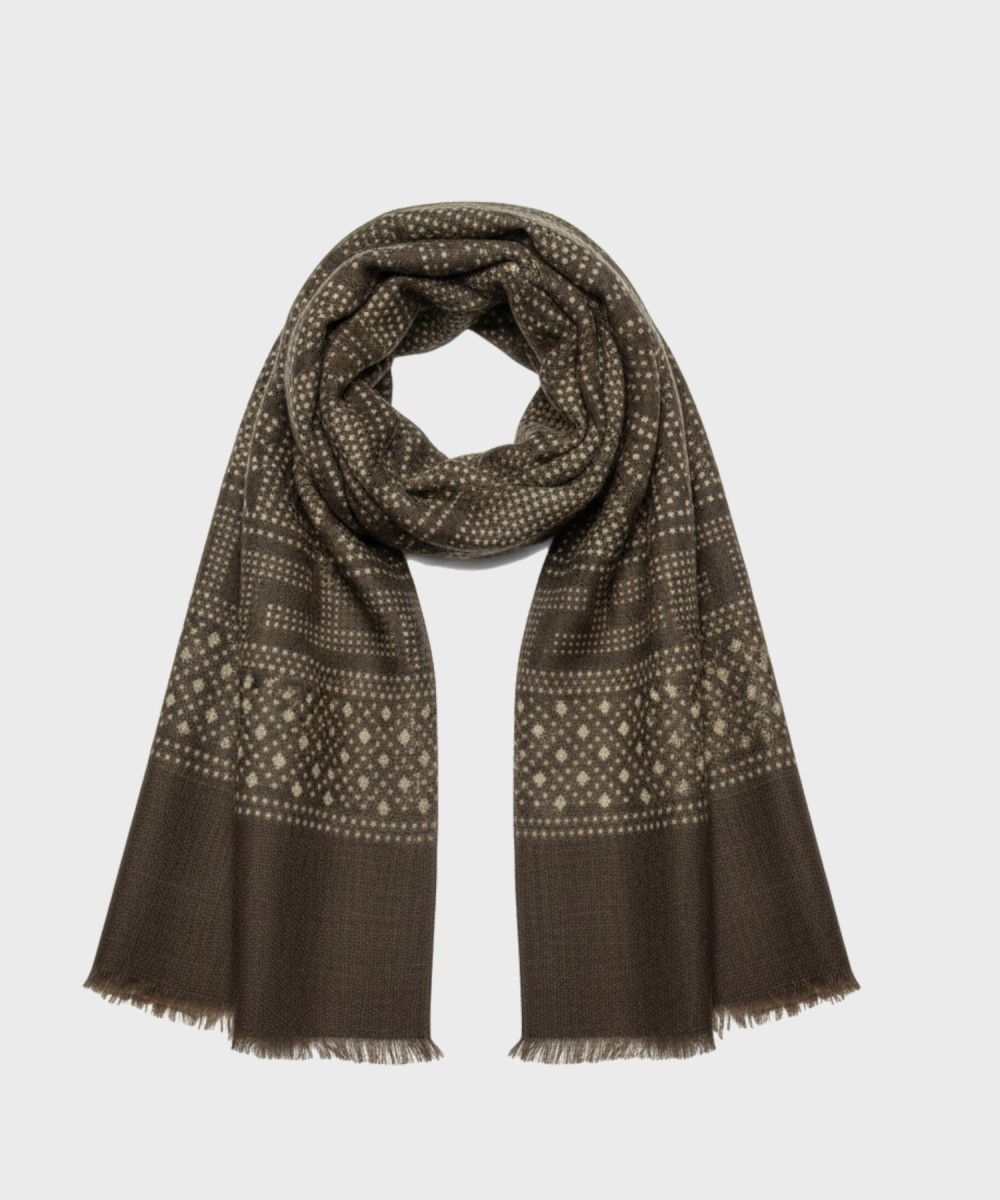 AG Spalding & Bros wool scarf with pattern,...
