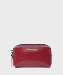 Piquadro Blue Square astuccio portachiavi con zip, rosso