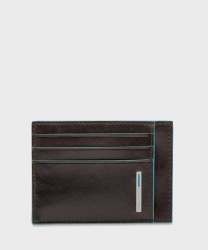 Piquadro Blue Square 6+2 cc pouch, mahogany