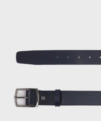 Piquadro Modus belt with shiny buckle, blue