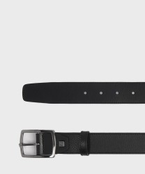 Piquadro Modus belt with shiny buckle, black