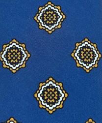 Arcuri three-fold silk tie, blue