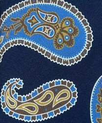 Arcuri cravatta tre pieghe in seta, blu cashmere