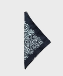 Arcuri foulard bandana in seta cotone, nero