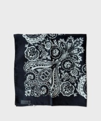 Arcuri foulard bandana in seta cotone, nero