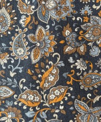 Arcuri brushed silk scarf with paisley pattern, blue