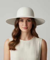 Catarzi Alce Pamela hat wool felt, white
