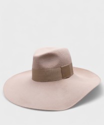 Catarzi Noto cappello con grande tesa in feltro velour, beige