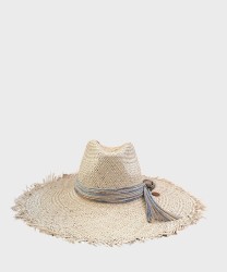 Catarzi Canova cappello in paglia sfrangiata, naturale