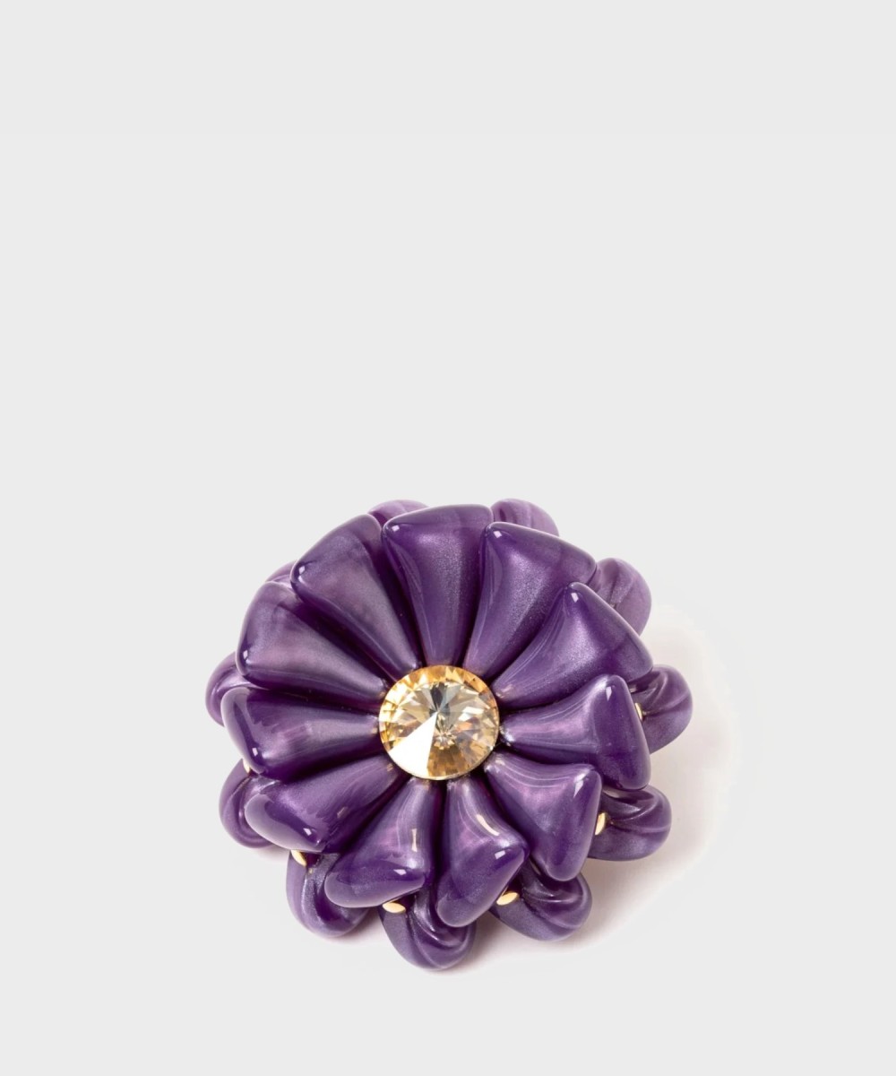 Sodini Demetra brooch, dark purple