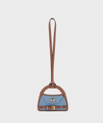 La Martina Selva bag charm, dramatic sky cognac