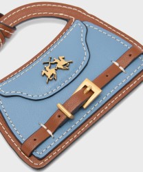 La Martina Selva bag charm, dramatic sky cognac