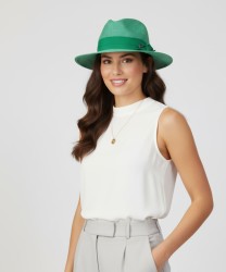 Catarzi Talamone cappello borsalino in maglina con nastro e