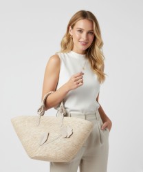 Catarzi Santorini maxi shopper bag with two handles in braided