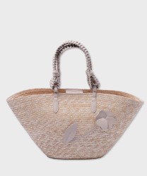 Catarzi Santorini maxi shopper bag with two handles in braided