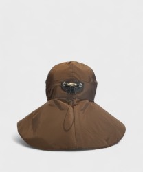 Catarzi Corbara cloche hat with adjustable drawstring, brown