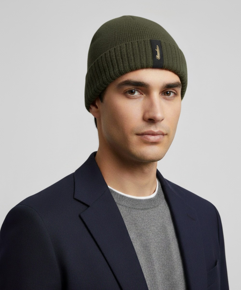 Borsalino City Beanie cap in shaved eco...