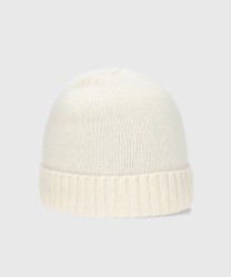 Borsalino City Beanie berretto in eco cashmere rasato, bianco