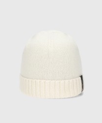 Borsalino City Beanie berretto in eco cashmere rasato, bianco