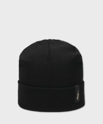 Borsalino Street Beanie berretto in lana vergine rasata, nero