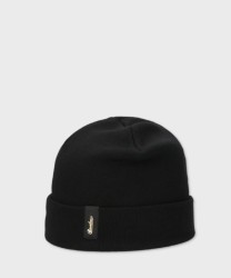 Borsalino Street Beanie berretto in lana vergine rasata, nero