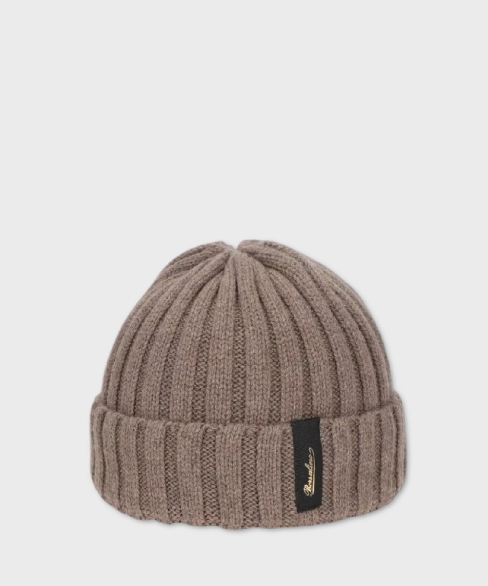 Borsalino Hill Beanie Ribbed Eco Cashmere Hat,...