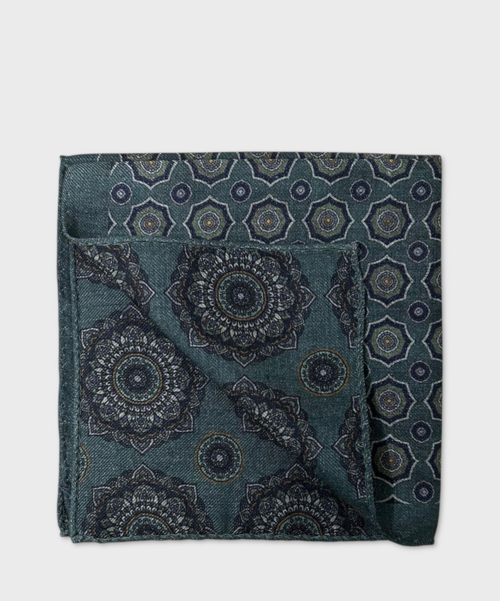 Arcuri pocket square, double-face, wool and...