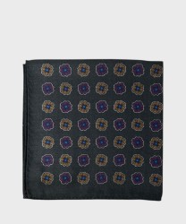 Arcuri pochette da taschino, double face, lana e seta, fiori