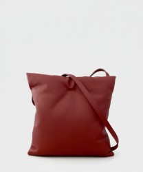 Catarzi Pesci borsa a tracolla in morbida pelle rosso rubino