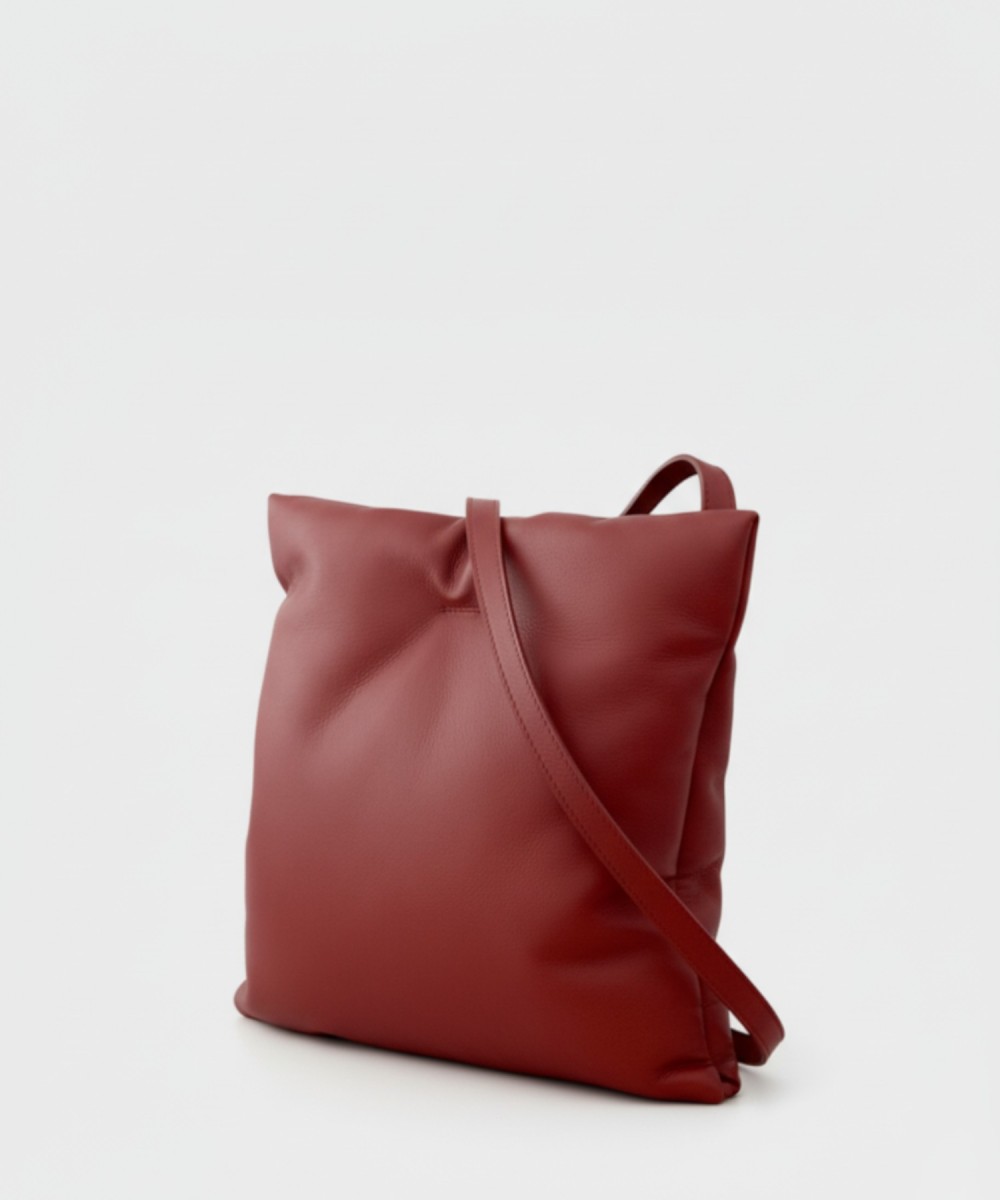 Catarzi Pesci clutch bag with shoulder strap, ruby