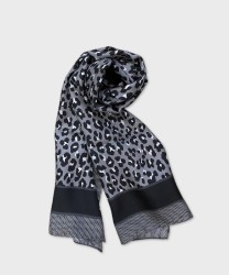 Bluestars Archive Mia silk scarf, spotted grey