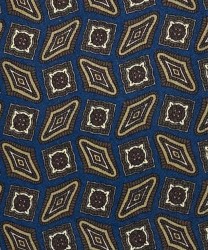 Arcuri three-fold silk tie, blue lozenges