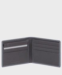 Piquadro Nabucco portafogli 6 cc in pelle blu