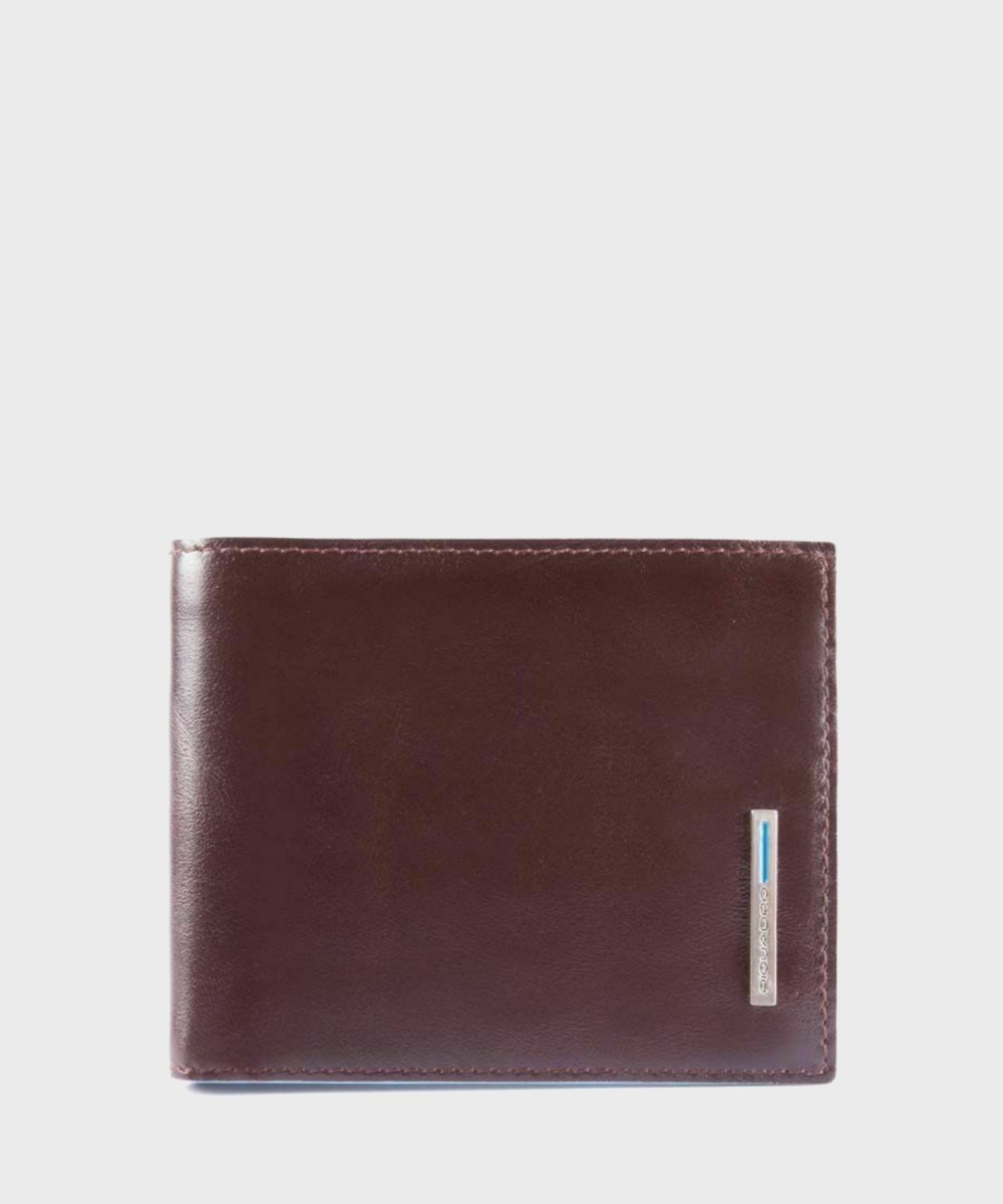 Piquadro Blue Square portafogli con portamonete e 3 cc in pelle