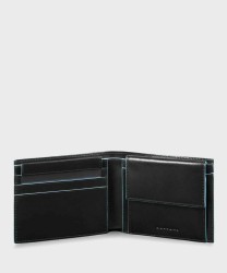 Piquadro Blue Square portafogli con portamonete e 3 cc in pelle
