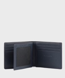 Piquadro Modus Special portafogli 6+2 cc con flap in pelle blu