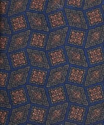Arcuri seven-fold silk arabesque tie, blue green