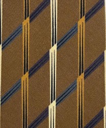 Arcuri seven-fold silk tie with oblique square, brown
