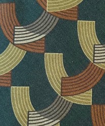 Arcuri seven-fold silk tie with geometric pattern, green