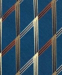 Arcuri seven-fold silk tie with oblique square, teal
