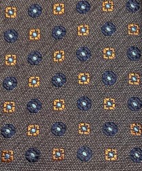 Galise three-fold jacquard silk tie, brown
