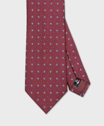 Galise three-fold silk tie, burgundy