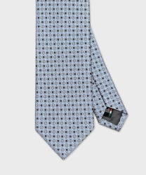 Galise three-fold silk tie, light blue
