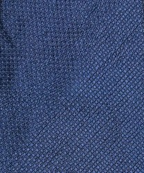 Galise cravatta tre pieghe in lino e seta, blu