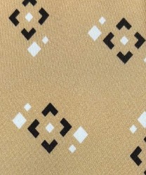 Arcuri seven-fold silk tie, beige